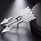 Luxury Silver Arrow Earrings with Crystals - Surpriceme.com