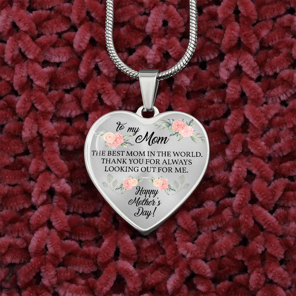 To My Mom - Happy Mother's Day - Luxury Heart Pendant Necklace