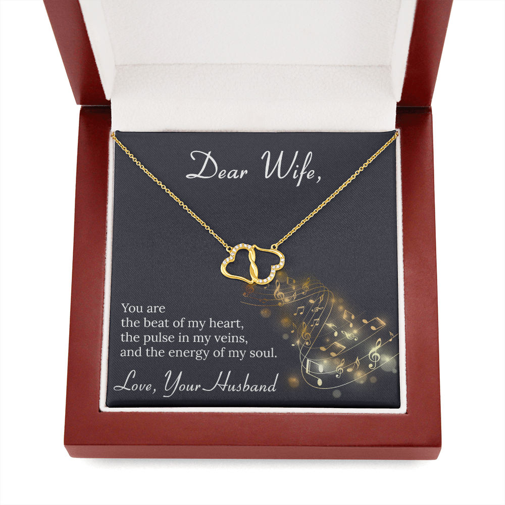 BEAT OF MY HEART - Luxury 10K Solid Gold Necklace with 18 Cut Diamonds