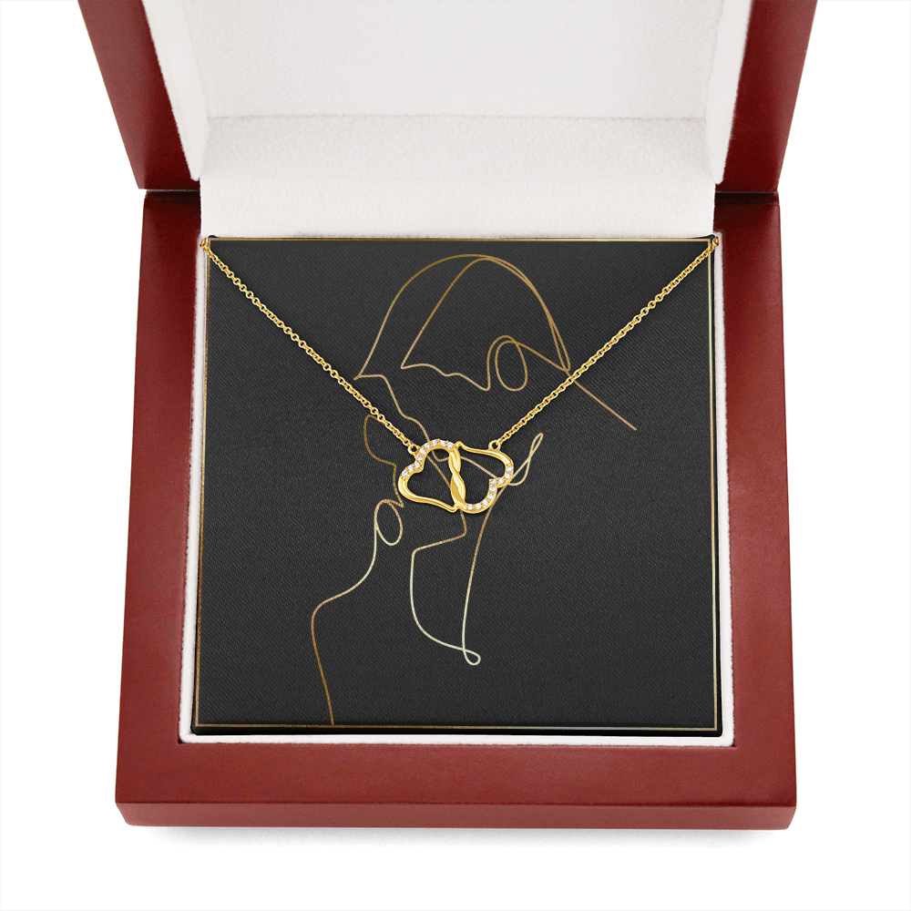 HIM & HER - Luxury 10K Solid Gold Necklace with 18 Cut Diamonds