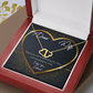 GOLD HEART - Luxury 10K Solid Gold Necklace with 18 Cut Diamonds