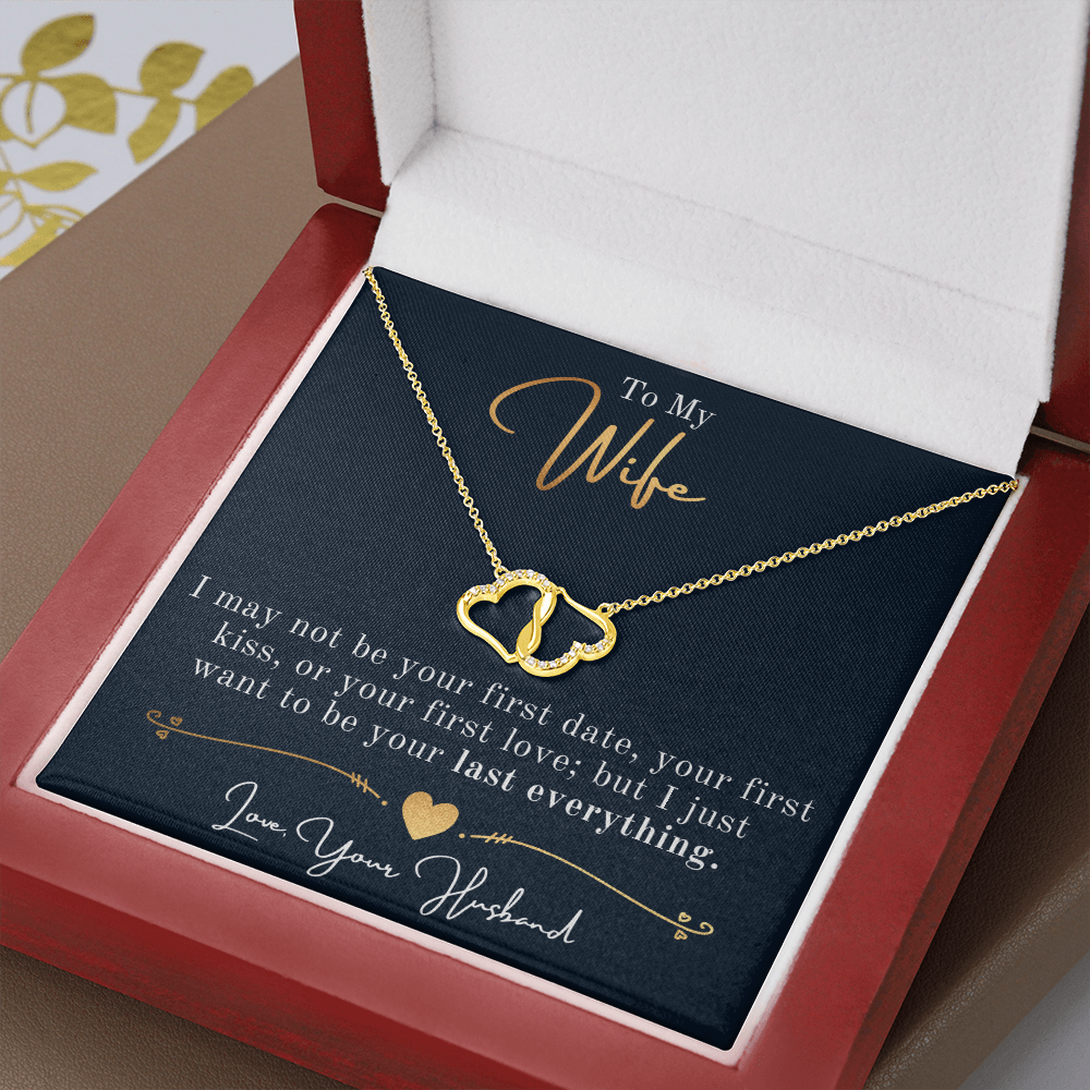 To My Wife - Luxury 10K Solid Gold Necklace with 18 Cut Diamonds
