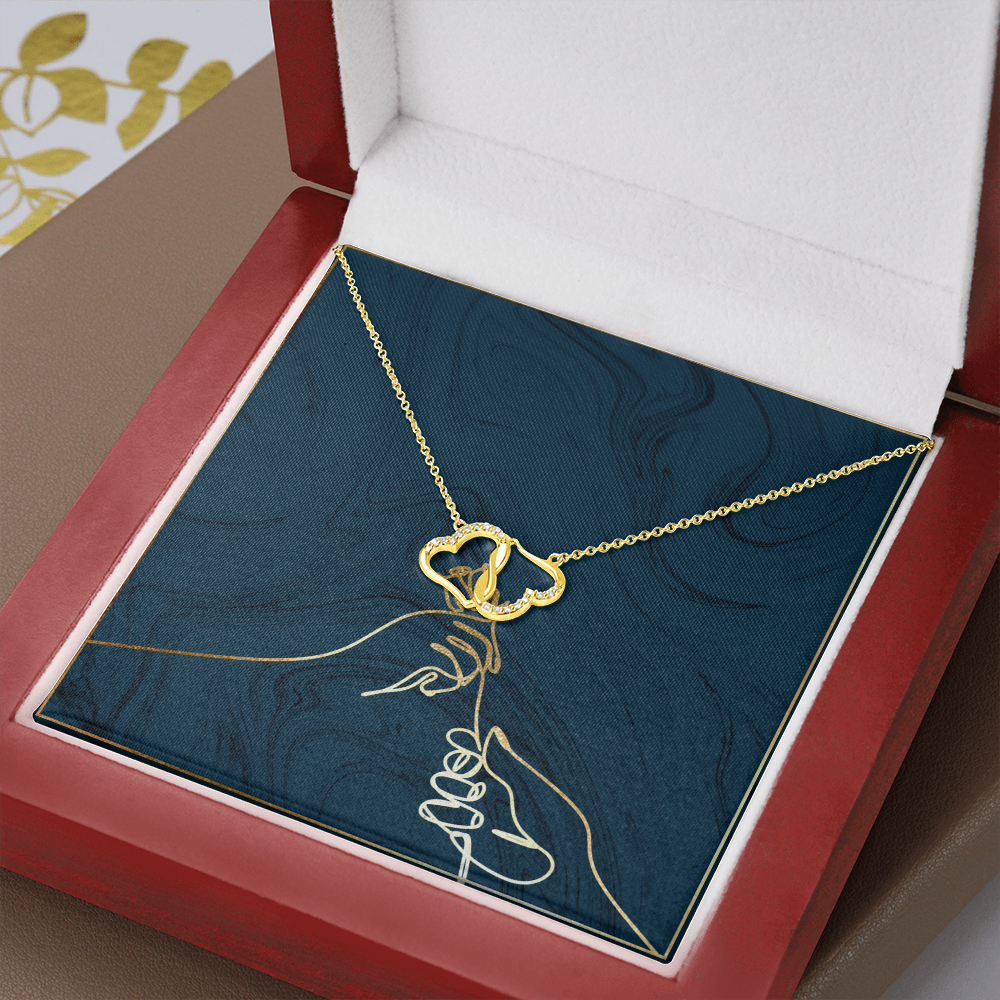 GOLD ROSE - Luxury 10K Solid Gold Necklace with 18 Cut Diamonds