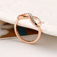 Rose Gold Plated Infinity Ring with Crystal - Surpriceme.com