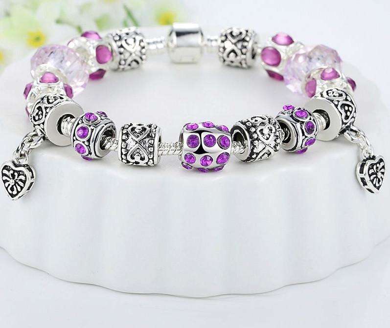 Silver Crystal Charm Bracelet - Surpriceme.com